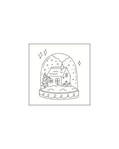 M&B Stamp - snow globe - 45x45mm